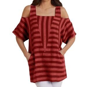 Soft Surroundings Sunset Tunic - Red/Coral - MP
